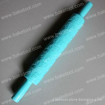 Plastic Blue Butterfly Pattern Rolling Pin Roller